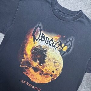 Obscura Akroasis Black Graphic T Shirt Men's Band Tee
